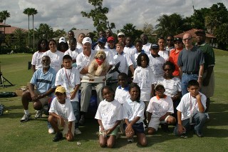 Dennis Walters, after his golf clinic during the Honda Classic.