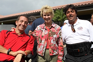 Barbara Nickalus with Alan T. Brown, President of Prime Time and Anthony Netto, President of Stand Up and Play at the Honda Classic.